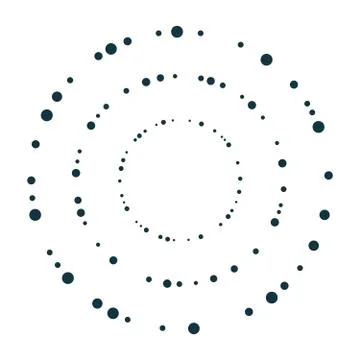 Circle geometric frames or borders that formed by circle. Illustrazione stock