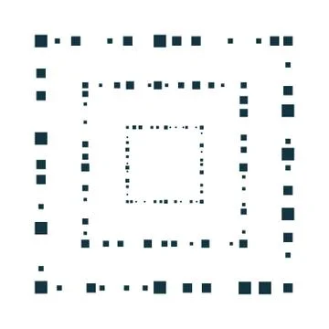 Circle geometric frames or borders that formed by circle. Illustrazione stock