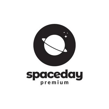 Circle geometric planet space simple logo design, vector graphic symbol ico.. Stock Illustration