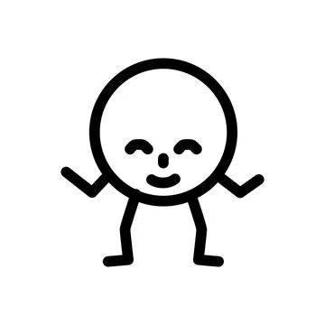 Circle geometric shape character line icon vector illustration 库存插图