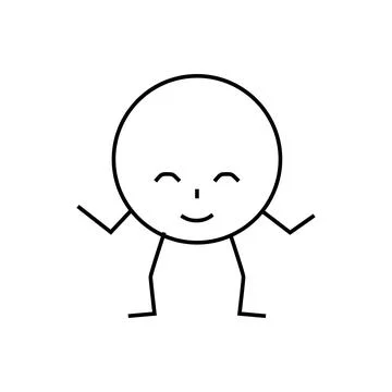 Circle geometric shape character line icon vector illustration 库存插图