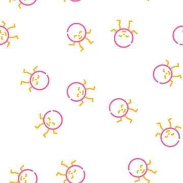 Circle geometric shape character vector seamless pattern イラスト素材