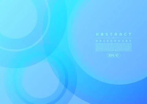 Circle geometric shape modern art design cyan color bright minimal style with Stock Illustration