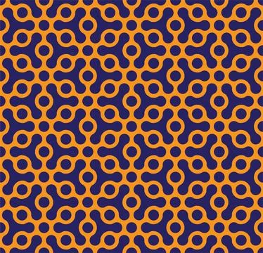 Circle geometric shapes. vector seamless pattern. Abstract background Stock Illustration