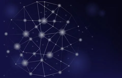 Circle Globe Digital Network Connection Technology Vector Background Stock Illustration