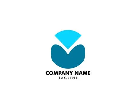 Circle globe M logo letter design concept Stock Illustration