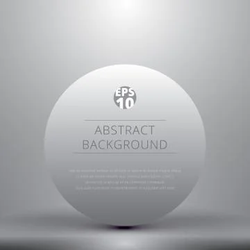 Circle glossy in gray studio room with lighting background. Illustrazione stock