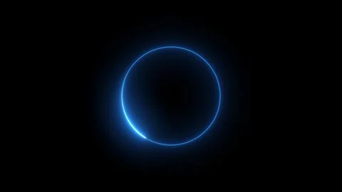 Circle glow border concept on the black background. seamless loop, abstract.. Stock Footage 339784631