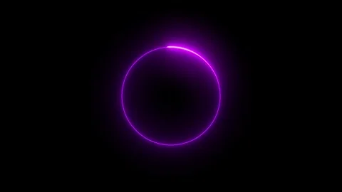 Circle glow border concept on the black background. seamless loop, abstract.. Stock Footage 340487390
