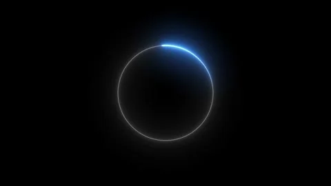 Circle glow border concept on the black background. seamless loop, abstract.. Stock Footage 341504911