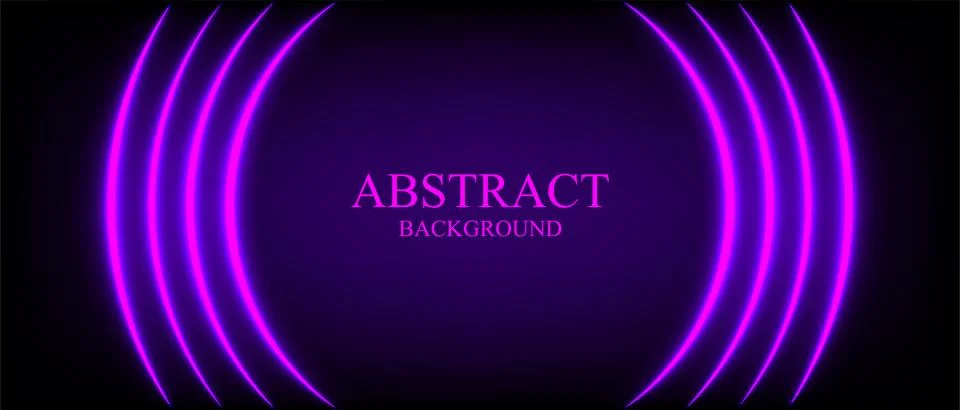 A Circle glow digital background with lights and lines in shades of purple .. Stock Illustration