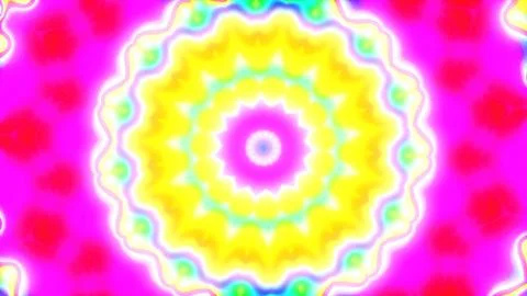 Circle glow flower pattern kaleidoscope background Stock Illustration