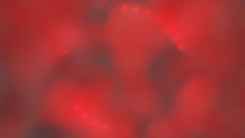 A circle of glowing lights revolves in clouds of red smoke. looped abstract anim Stock Footage 158442173