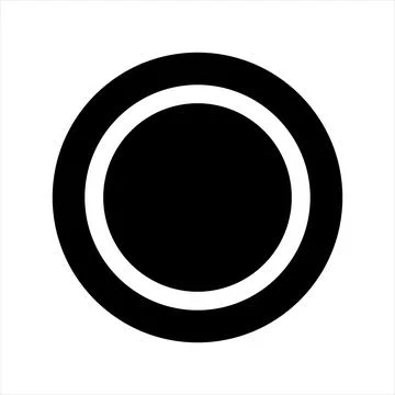 Circle glyph icon vector illustration isolated on white background Ilustração Stock