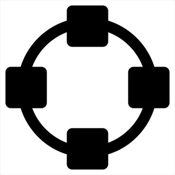 Circle glyph icon vector illustration isolated on white background Stockillustratie