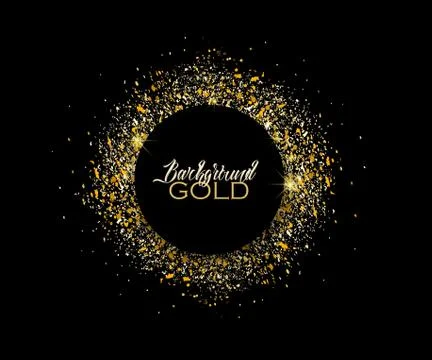 Circle of gold sparkles Stock Illustration