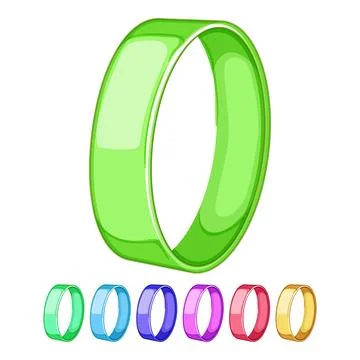 Circle golden ring cartoon vector graphic Stock Illustration