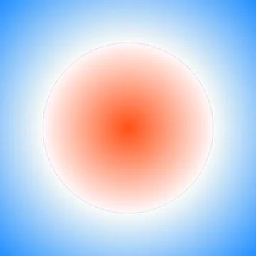 Circle in gradient blue, white, and red color for wallpaper and background Stock Illustration