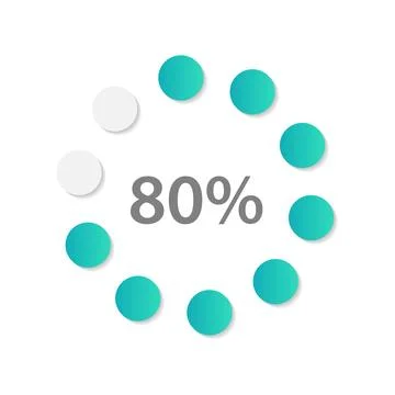 Circle gradient dot infographic chart design template Stock Illustration