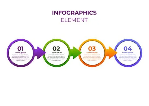 Circle gradient infographic design template Illustrazione stock
