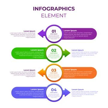 Circle gradient infographic design template 스톡 일러스트