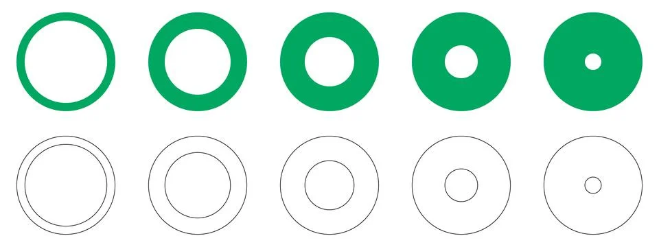 Circle graph education templates. Coaching wheel tool, life balance round Ilustración de archivo