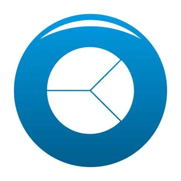 Circle graph icon blue vector Stockillustratie