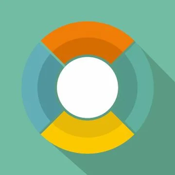 Circle graph icon  flat Stock Illustration