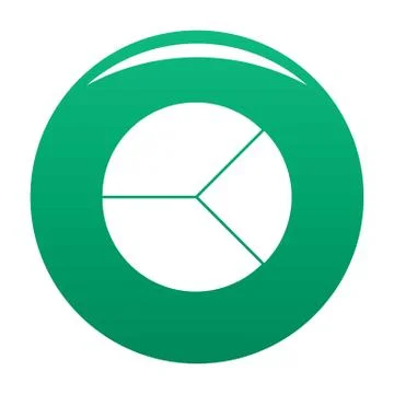 Circle graph icon vector green Illustrazione stock