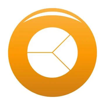 Circle graph icon vector orange Stock Illustration