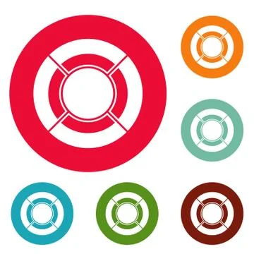 Circle graph icons circle set vector Stockillustratie