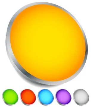 Circle graphics. Circles buttons, badges with blank space. Stock Illustration