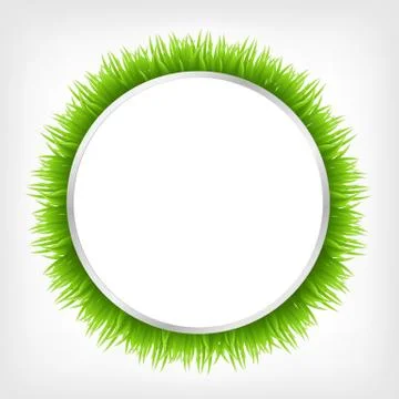 Circle with grass Stock Illustration