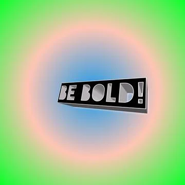 Circle green and pastel gradient color with text "be bold" for background Stock Illustration