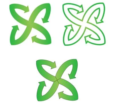 Circle of green arrows Stock Illustration