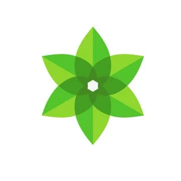 Circle green flower vector Stock Illustration