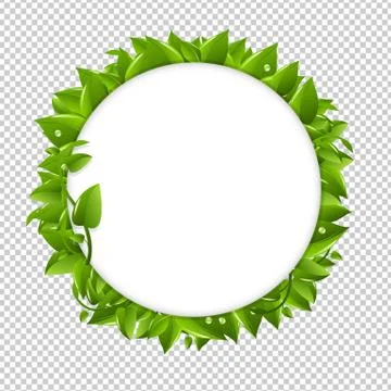 Circle With Green Leafs Stock Illustration