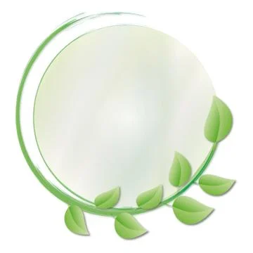 Circle of green leaves Stock Illustration