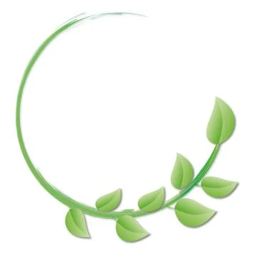 Circle of green leaves Stock Illustration