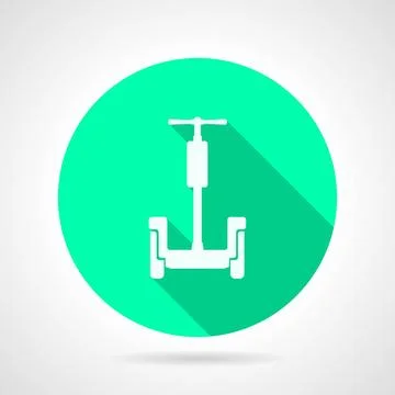 Circle green vector icon for alternative transport for office. Circle gree... Stock Photos