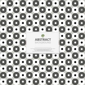 Circle of grey and white pattern background vector. Illustrazione stock