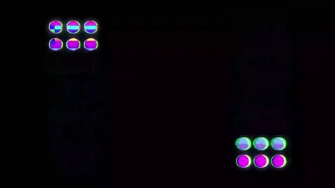 Circle Grid Glitched shape design motion graphic. Stock Footage 154539360