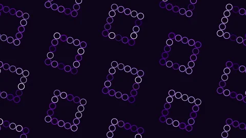 Circle grid pattern on black background blue outlined circles connected by lines 스톡 동영상 278066819