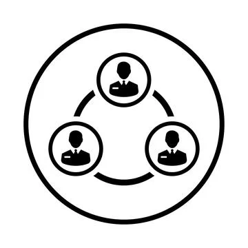 Circle, group icon. Black vector graphics. Stock Illustration