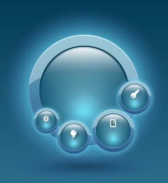 Circle group template with icons. 스톡 일러스트