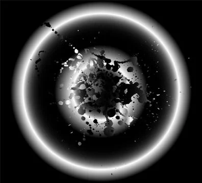 Circle grunge black background Stock Illustration