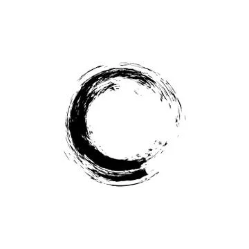 Circle grunge ink spot vector background Stock Illustration