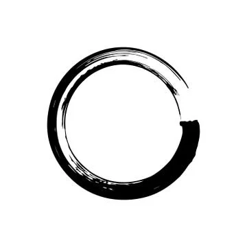 Circle grunge ink spot vector background Stock Illustration