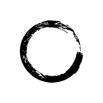 Circle grunge ink spot vector background Stock Illustration