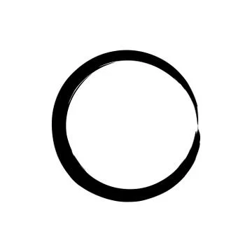 Circle grunge ink spot vector background Stock Illustration